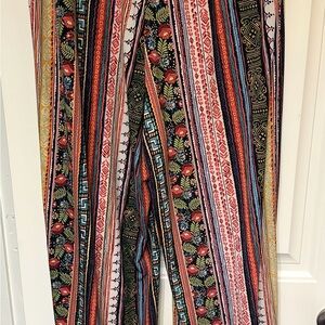 Colorful Striped Patterned Palazzo Pants